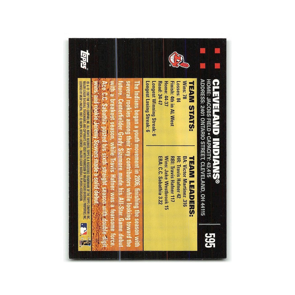 Cleveland Indians 2007 Topps #595 Cleveland Indians Baseball Card NM