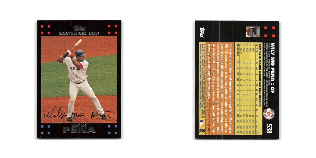 Wily Mo Pena 2007 Topps #538 Boston Red Sox Baseball Card NM