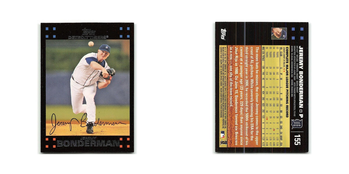 Jeremy Bonderman 2007 Topps #155 Detroit Tigers Baseball Card NM