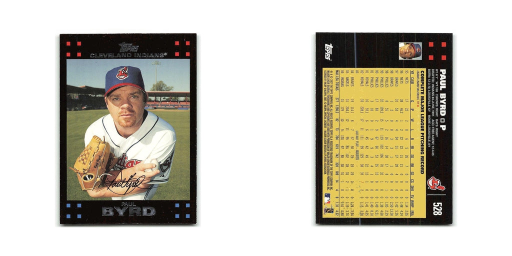 Paul Byrd 2007 Topps #528 Cleveland Indians Baseball Card NM