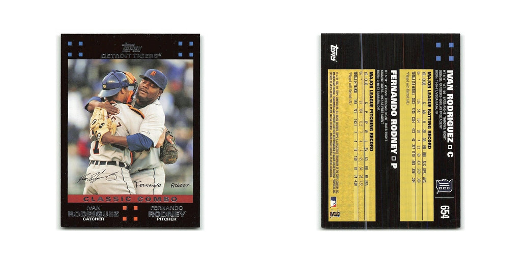 IIvan Rodriguez Rodney 2007 Topps #654 Detroit Tigers Baseball Card NM