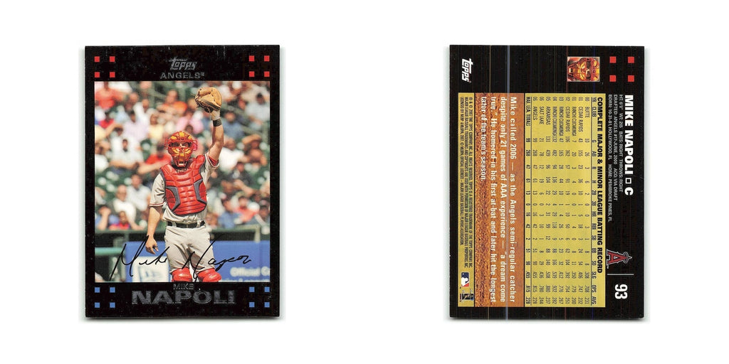 Mike Napoli 2007 Topps #93 Los Angeles Angels Baseball Card NM