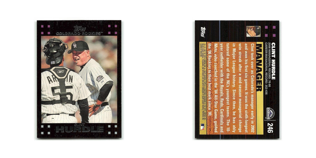 Clint Hurdle 2007 Topps #246 Colorado Rockies Baseball Card NM