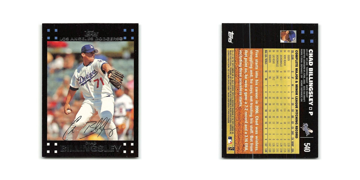 Chad Billingsley 2007 Topps #540 Los Angeles Dodgers Baseball Card NM