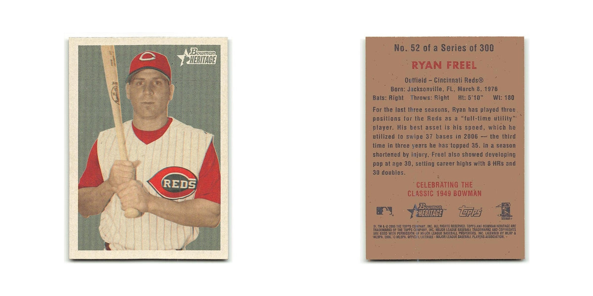 Ryan Freel 2006 Bowman Heritage #52 Cincinnati Reds Baseball Card NM