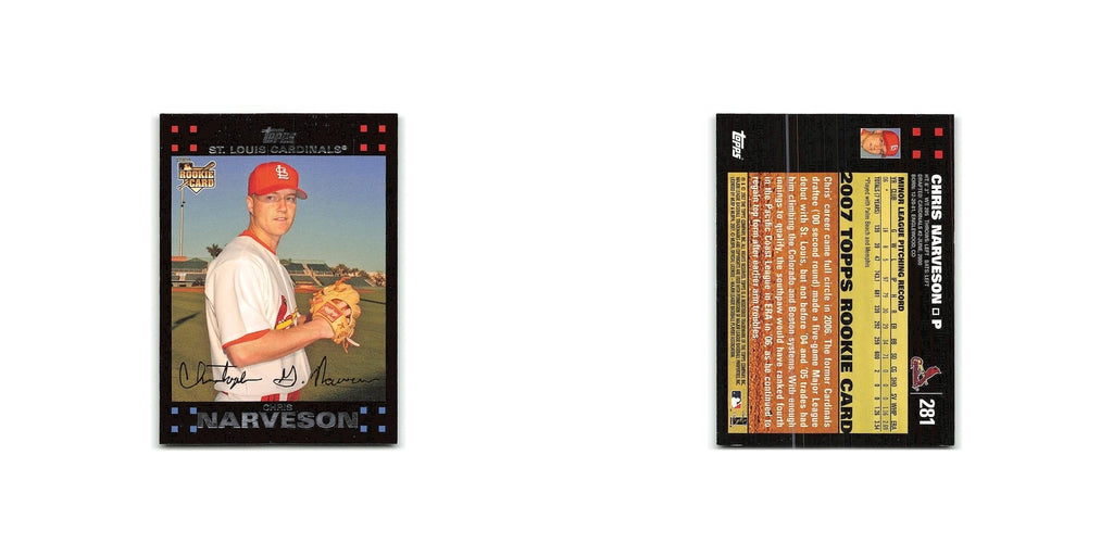 Chris Narveson Rookie 2007 Topps #281 St. Louis Cardinals Baseball Card NM