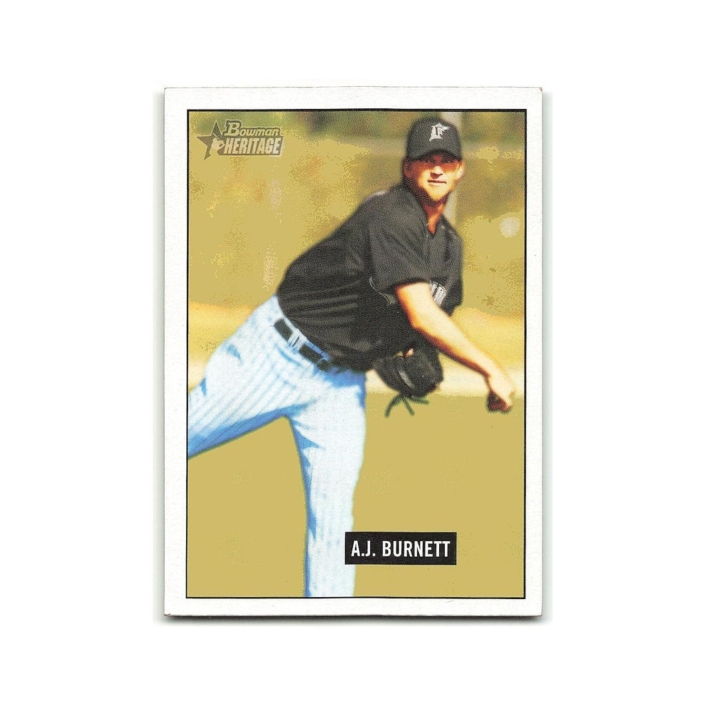 A.J. Burnett 2005 Bowman Heritage #199 Toronto Blue Jays Baseball Card NM