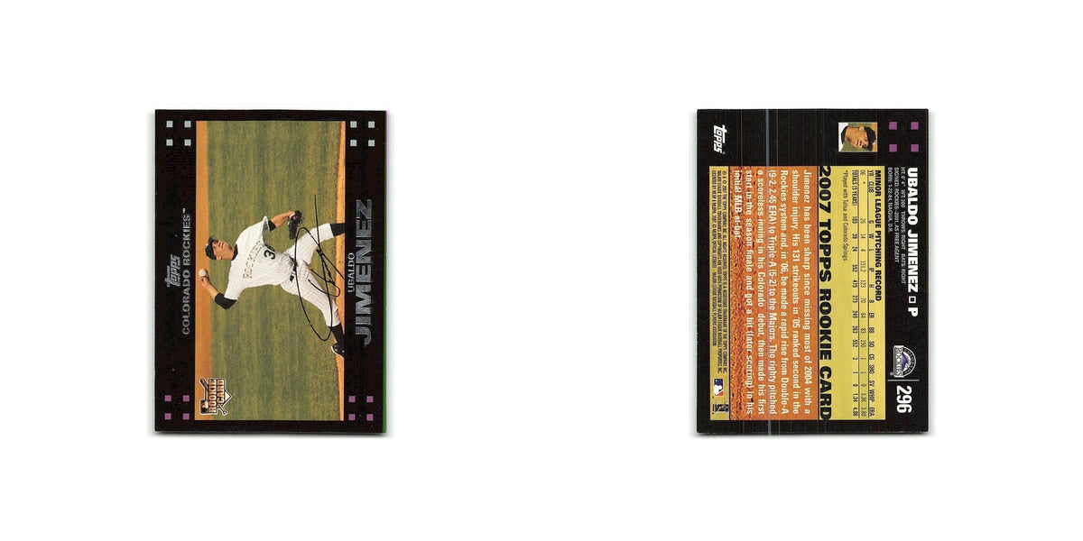 Ubaldo Jimenez 2007 Topps #296 Colorado Rockies Baseball Card NM