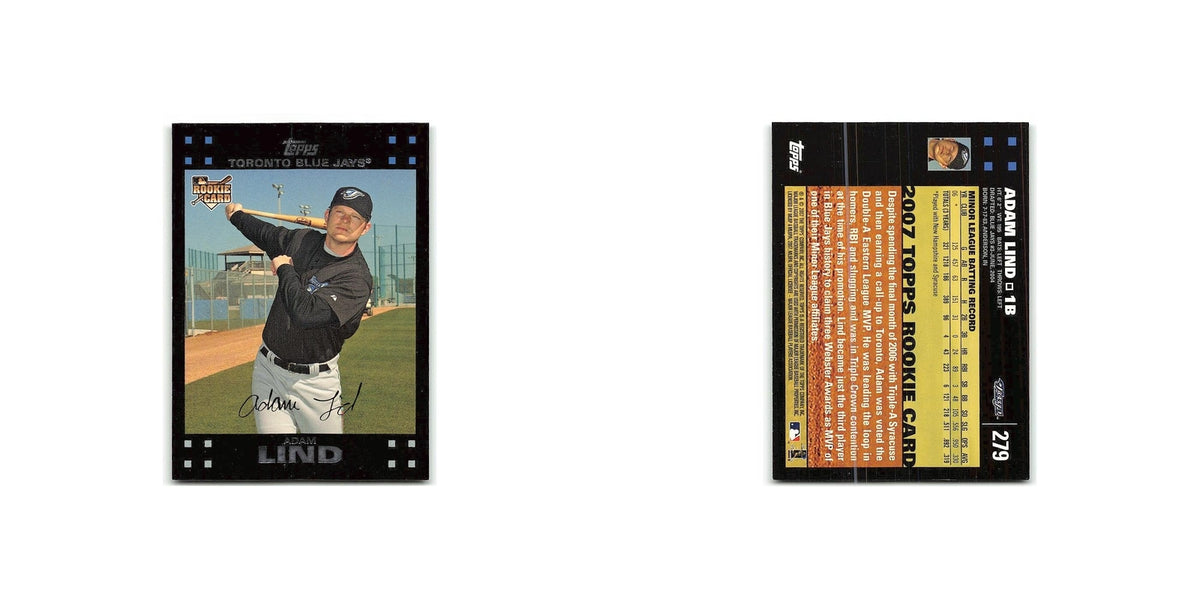 Adam Lind Rookie 2007 Topps #279 Toronto Blue Jays Baseball Card NM