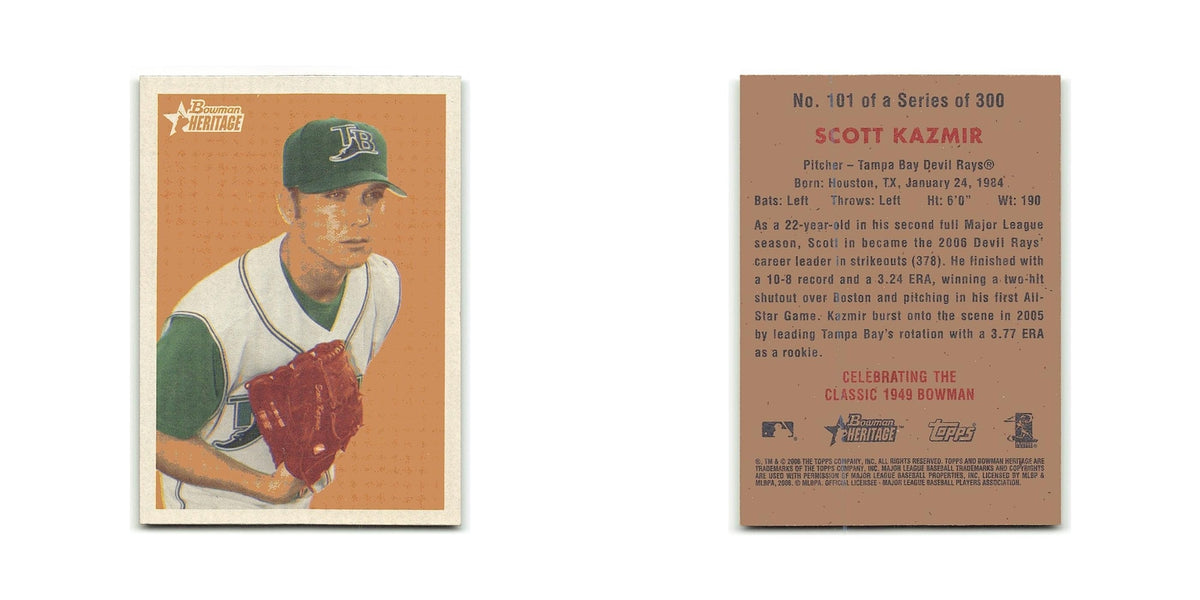 Scott Kazmir 2006 Bowman Heritage #101 Tampa Bay Devil Rays Baseball Card NM