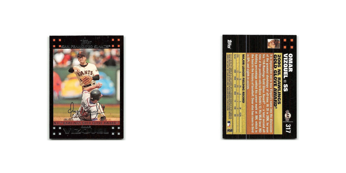 Omar Vizquel 2007 Topps #317 San Francisco Giants Baseball Card NM