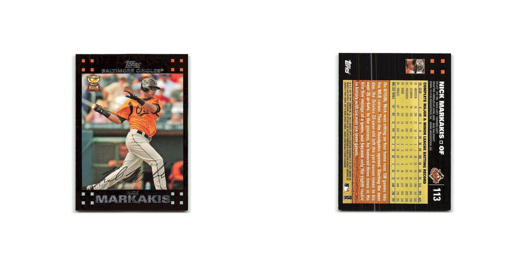 Nick Markakis Gold Cup 2007 Topps #113 Baltimore Orioles Baseball Card NM