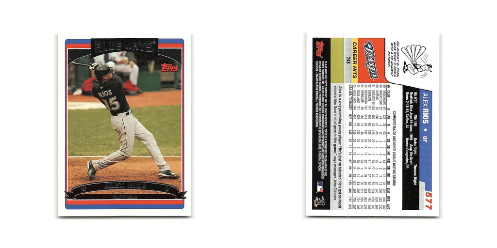 Alex Rios 2006 Topps #577 Toronto Blue Jays Baseball Card NM