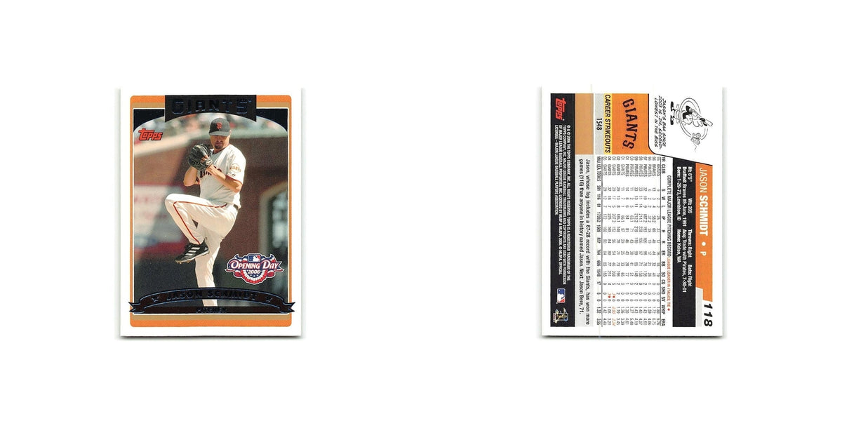 Jason Schmidt 2006 Topps Opening Day #118 San Francisco Giants Baseball Card NM