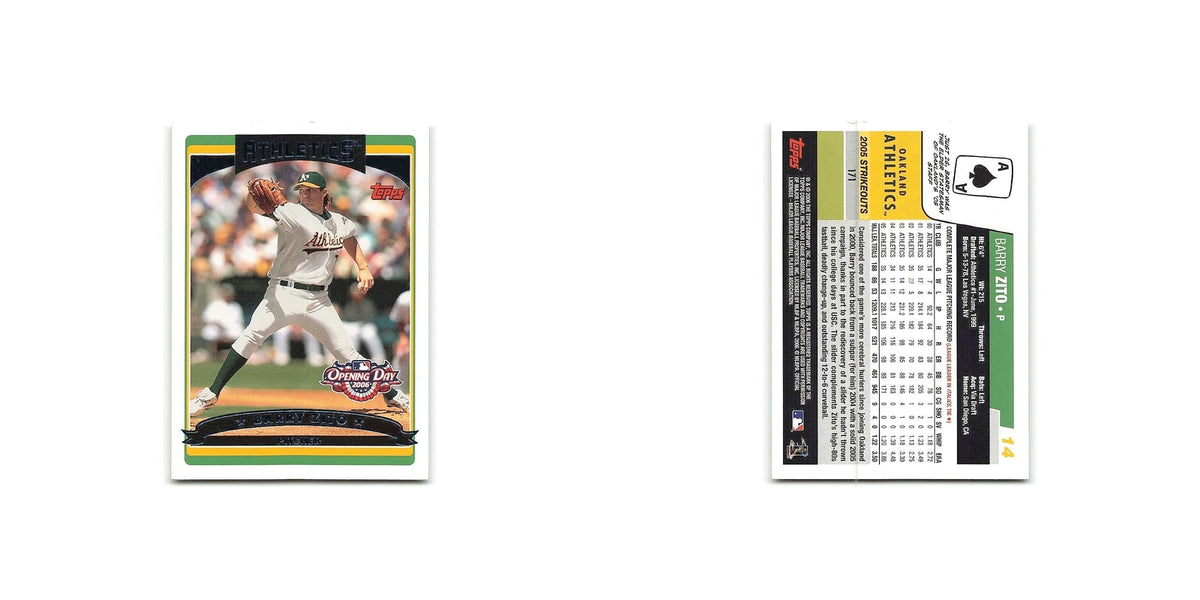 Barry Zito 2006 Topps Opening Day #14 Oakland Athletics Baseball Card NM