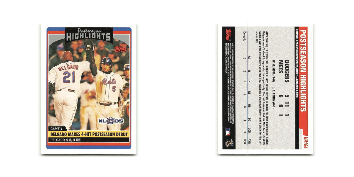 Carlos Delgado 2006 Topps Update and Highlights #UH184 New york Mets NM