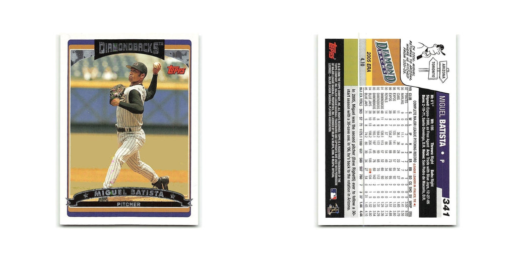 Miguel Batista 2006 Topps #341 Arizona Diamondbacks Baseball Card NM