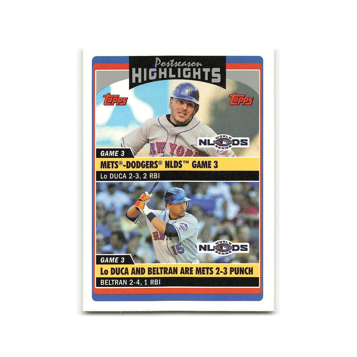 Lo Duca Betran 2006 Topps Update and Highlights #UH196 New York Mets NM
