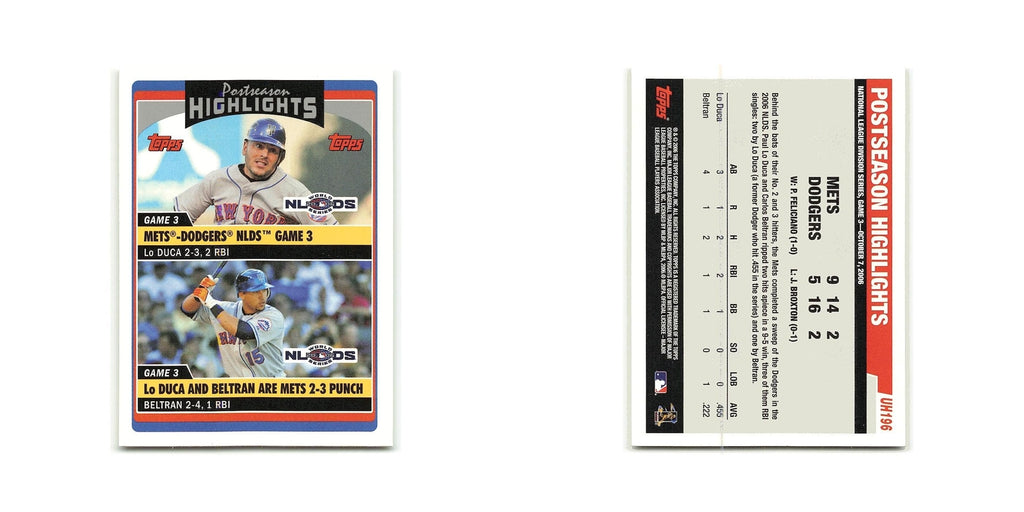 Lo Duca Betran 2006 Topps Update and Highlights #UH196 New York Mets NM