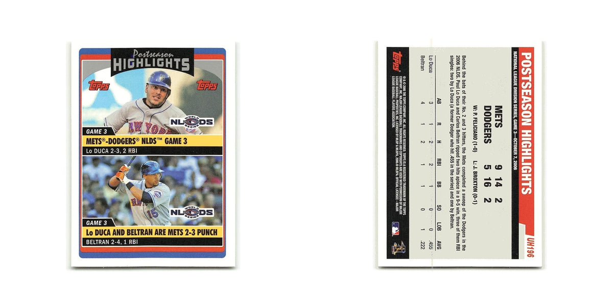 Lo Duca Betran 2006 Topps Update and Highlights #UH196 New York Mets NM