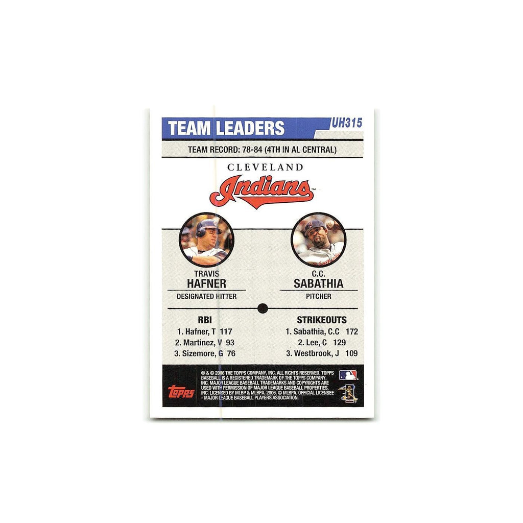 Travis Hafner  CC Sabathia 2006 Topps Updates & Highlights #UH315 Indians NM