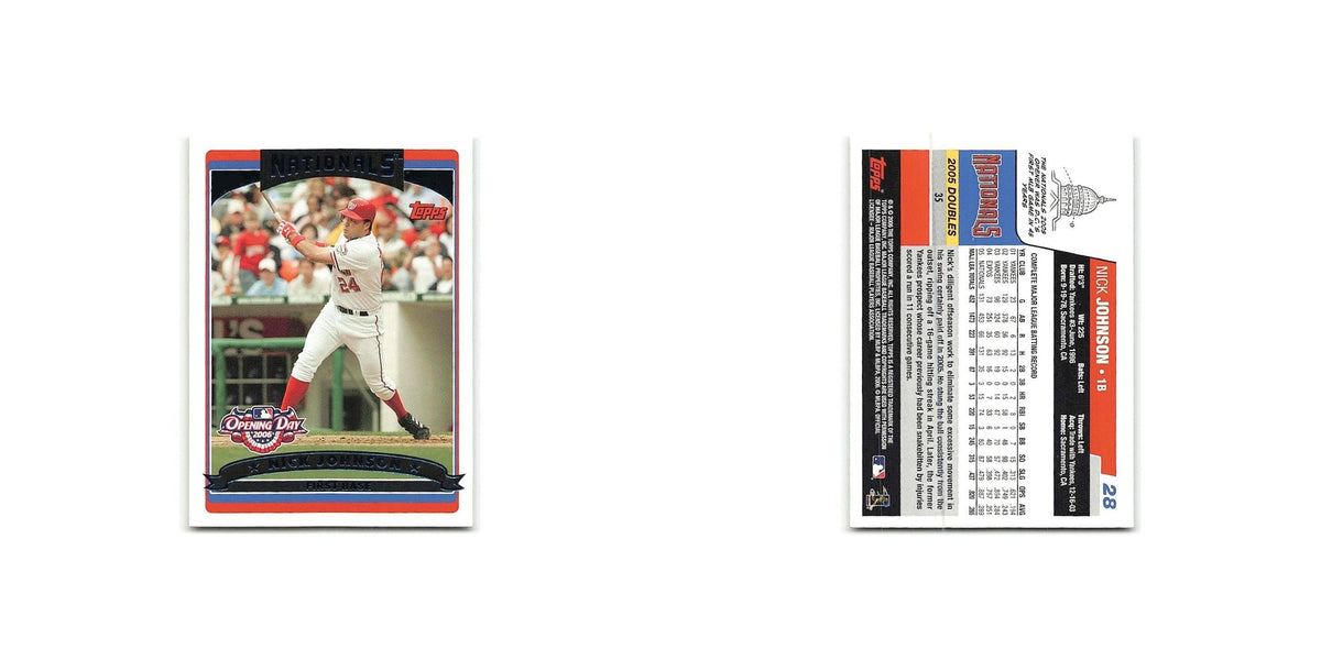 Nick Johnson 2006 Topps Opening Day #28 Washington Nationals Baseball Card NM