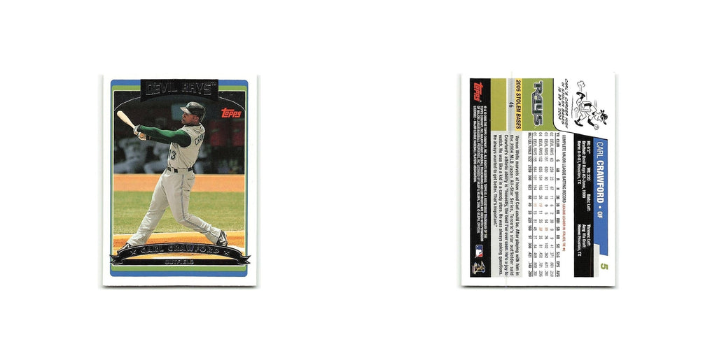 Carl Crawford 2006 Topps #5 Tampa Bay Devil Rays Baseball Card NM