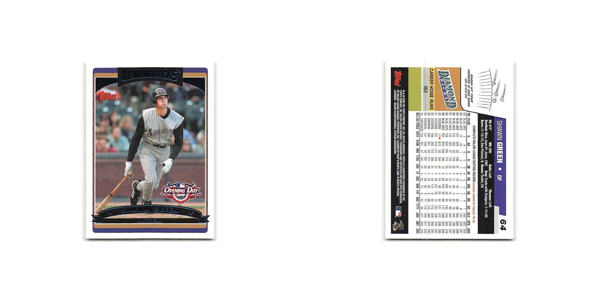 Shawn Green 2006 Topps Opening Day #64 Arizona Diamondbacks Baseball Card NM