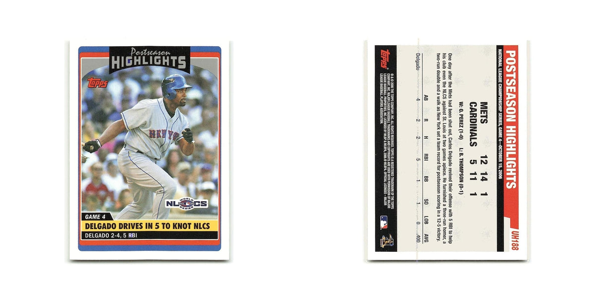 Carlos Delgado 2006 Topps Updates & Highlights #UH188 New York Mets NM