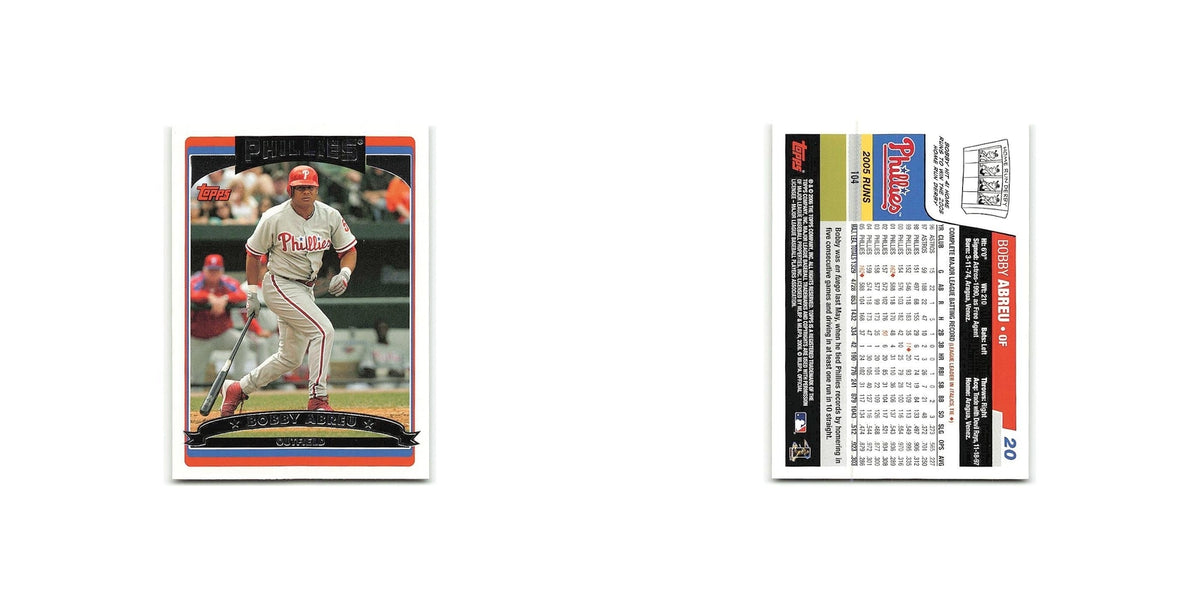 Bobby Abreu 2006 Topps #20 Philadelphia Phillies Baseball Card NM