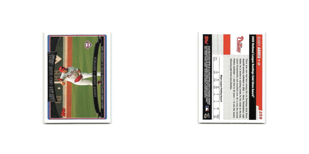 Bobby Abreu 2006 Topps #259 Philadelphia Phillies Baseball Card NM