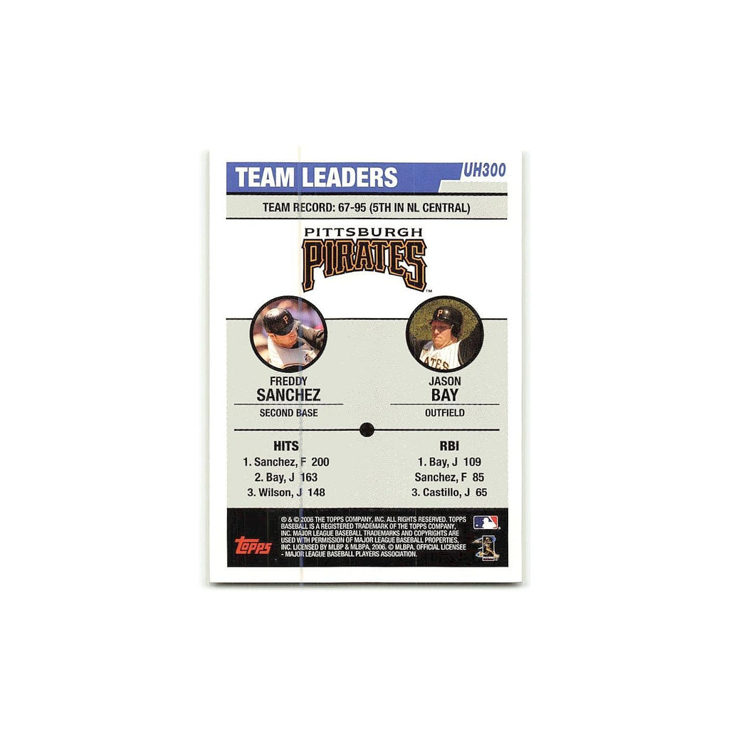 Freddy Sanchez Jason Bay 2006 Topps Updates & Highlights #UH300 Pirates NM