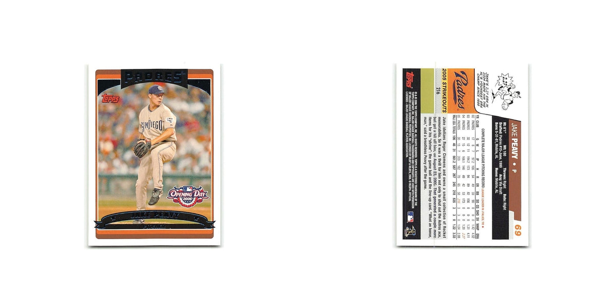 Jake Peavy 2006 Topps Opening Day #69 San Diego Padres Baseball Card NM