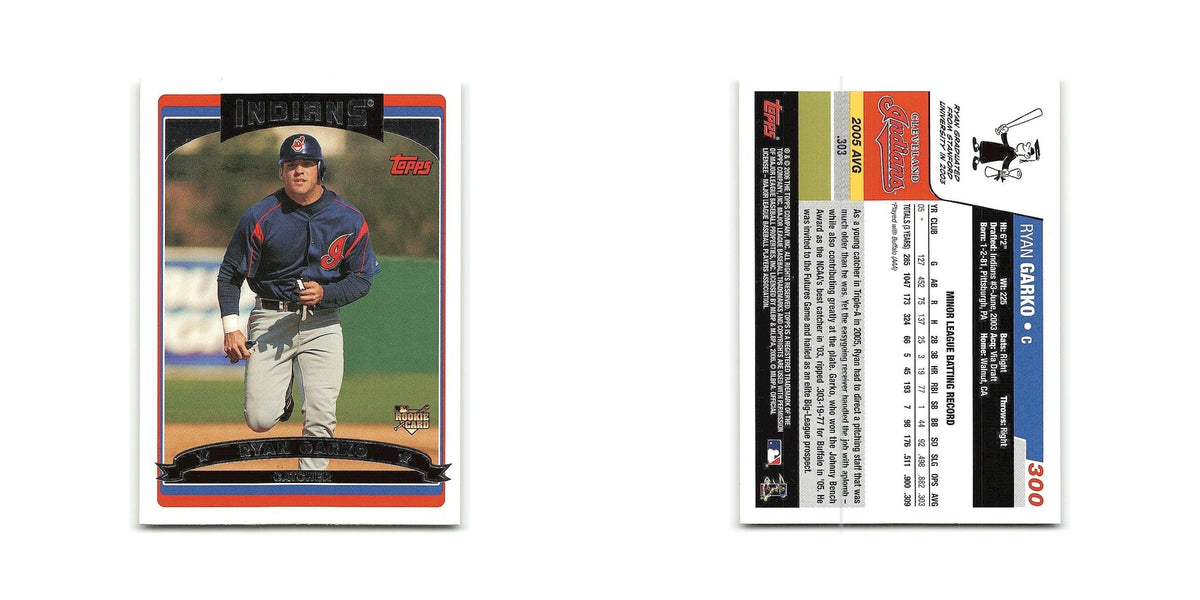 Ryan Garko Rookie 2006 Topps #300 Cleveland Indians Baseball Card NM