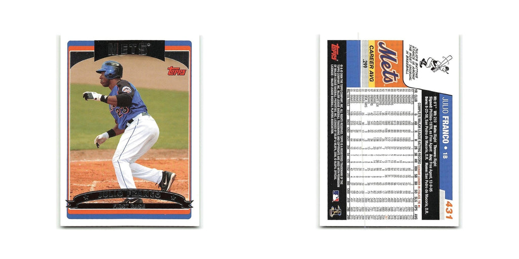 Julio Franco 2006 Topps #431 New York Mets Baseball Card NM