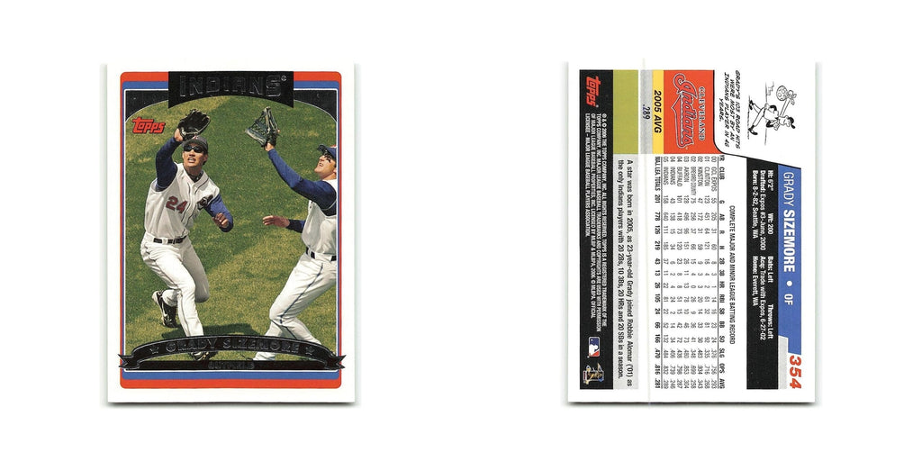 Grady Sizemore 2006 Topps #354 Cleveland Indians Baseball Card NM