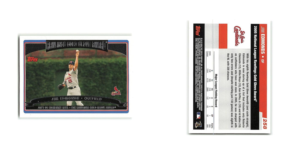 Jim Edmonds 2006 Topps #258 St. Louis Cardinals Baseball Card NM