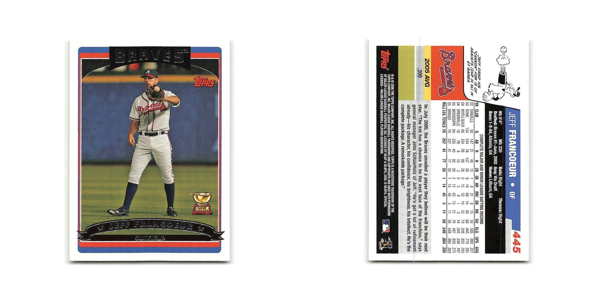 Jeff Francoeur Gold Cup 2006 Topps #445 Atlanta Braves Baseball Card NM