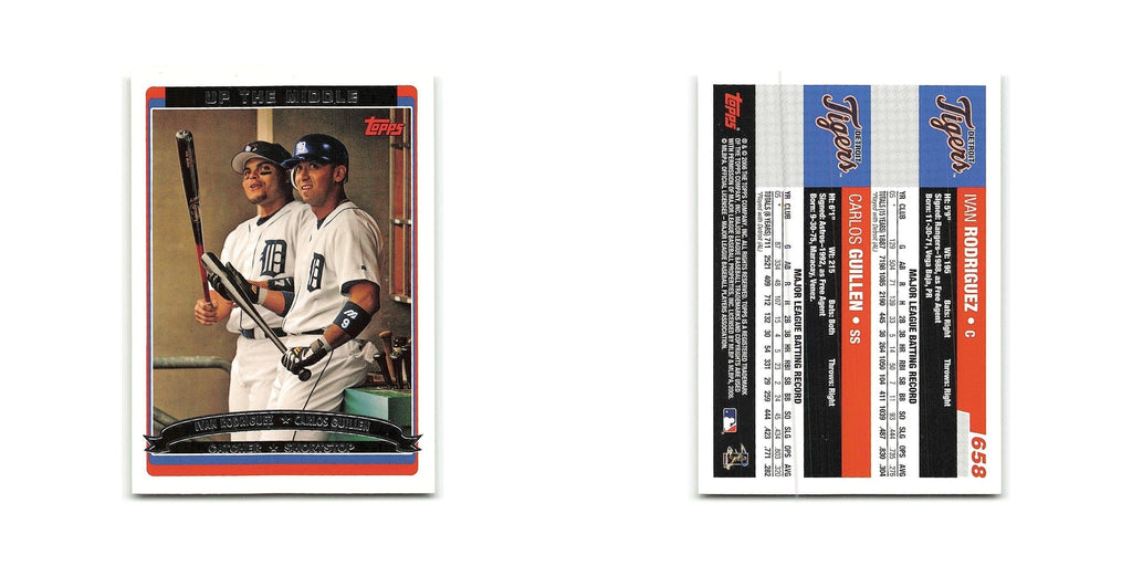 Up The Middle (Ivan Rodriguez Carlos Guillen) 2006 Topps #658 Detroit Tigers NM