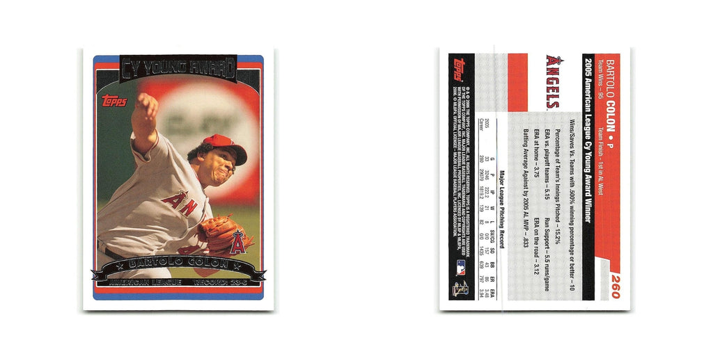 Bartolo Colon 2006 Topps #260 Los Angeles Angels Baseball Card NM