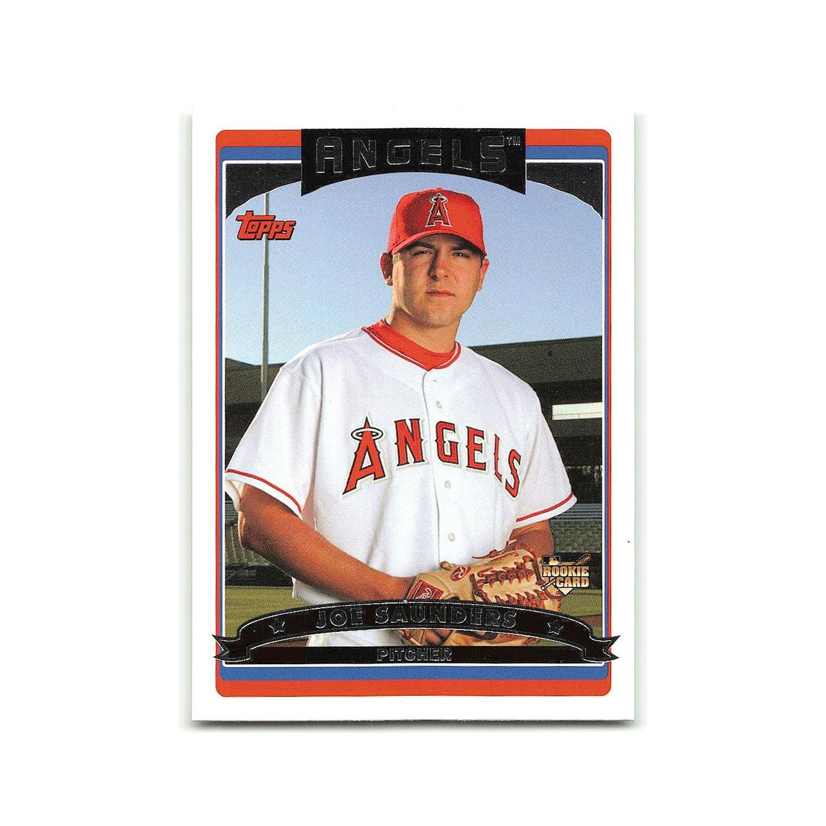Joe Saunders Rookie 2006 Topps #311 Los Angeles Angels Baseball Card NM