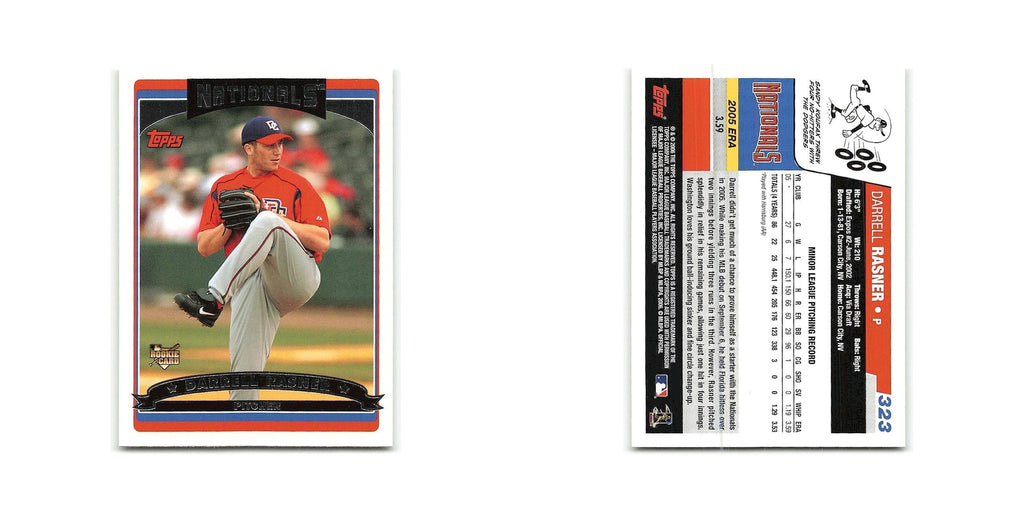 Darrell Rasner Rookie 2006 Topps #323 Washington Nationals Baseball Card NM