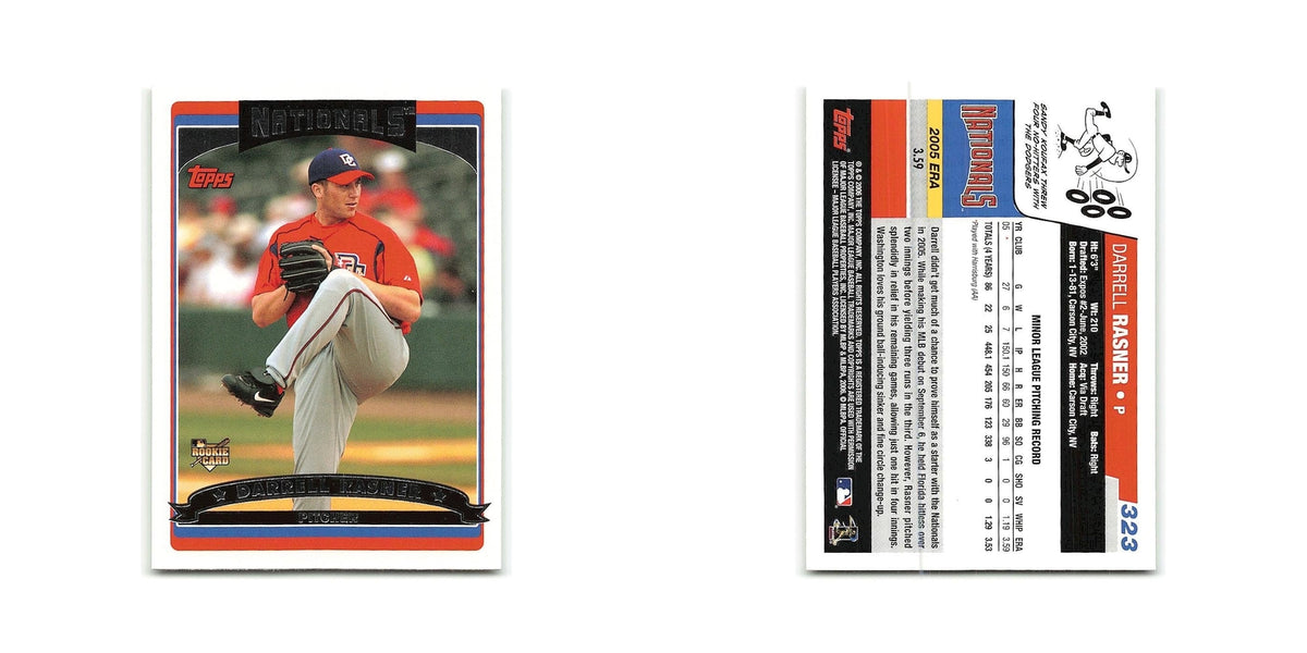 Darrell Rasner Rookie 2006 Topps #323 Washington Nationals Baseball Card NM
