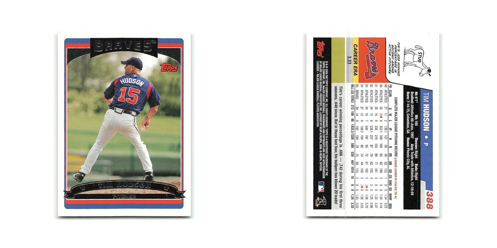 Tim Hudson 2006 Topps #388 Atlanta Braves Baseball Card NM