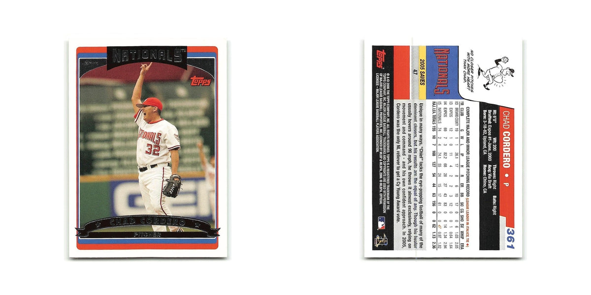 Chad Cordero 2006 Topps #361 Washington Nationals Baseball Card NM