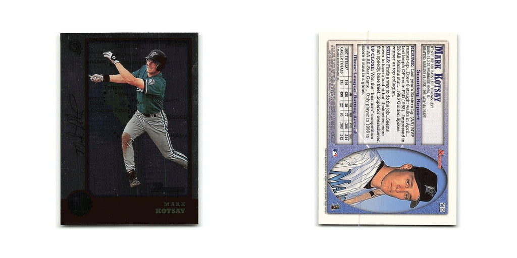 Mark Kotsay 1998 Bowman #218 Florida Marlins Baseball Card NM