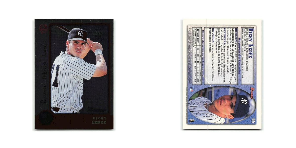 Ricky Ledee 1998 Bowman #105 New York Yankees Baseball Card NM