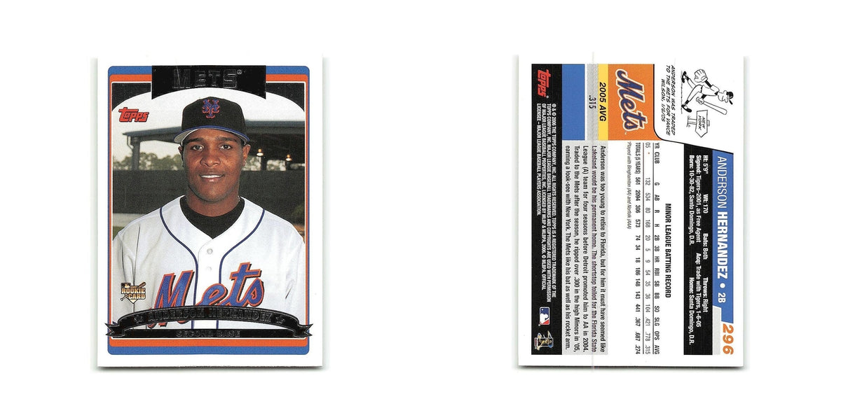 Anderson Hernandez Rookie 2006 Topps #296 New York Mets Baseball Card NM