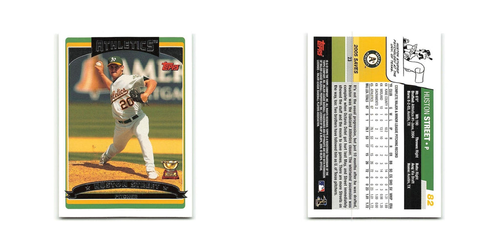 Huston Street Gold Cup 2006 Topps #82 Oakland Athletics Baseball Card NM