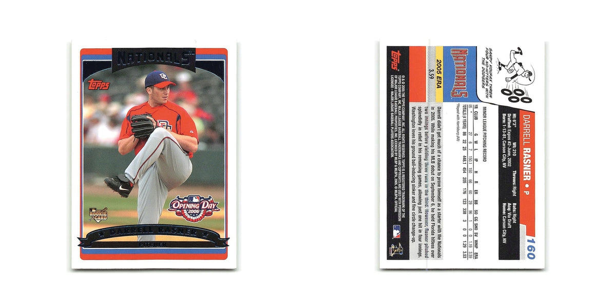 Darrell Rasner Rookie 2006 Topps Opening Day #160 Washington Nationals NM